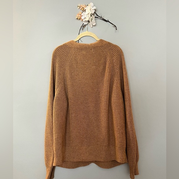 Shaker Stitch Cardigan | Tan Cardigan | Fall | Brown Sweater | Button up - Picture 6 of 6